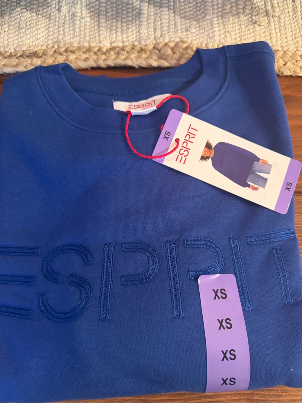 Esprit Royal Blue Embroidered Logo Sweatshirt